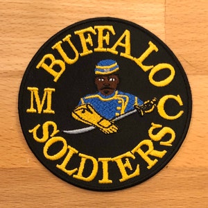 BSMC Buffalo Soldier Custom Patch, Plain or with your Club Name