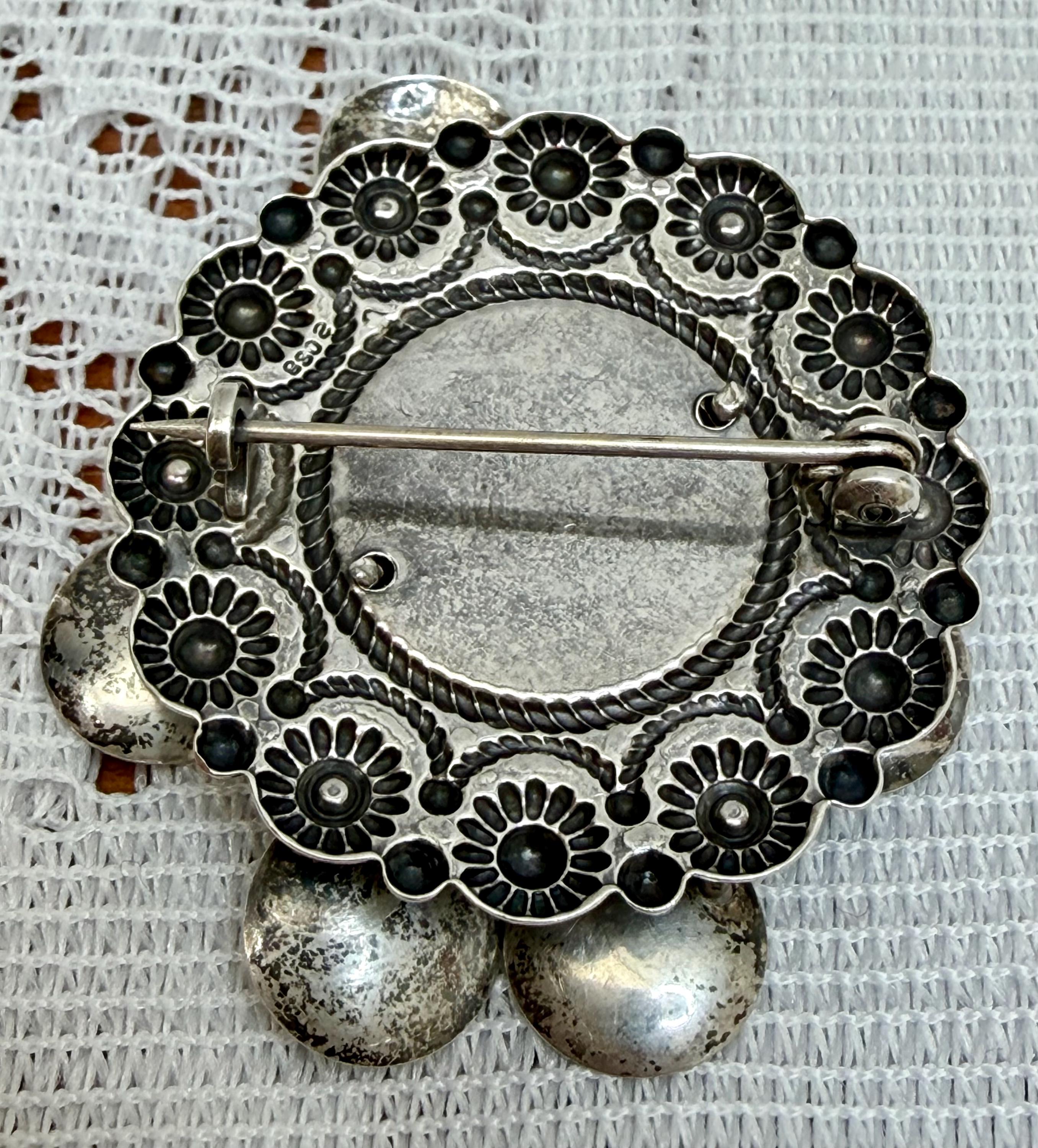 Antique 830S Silver Norwegian Solje Wedding Brooch • Nordic Silver ...