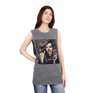 Vintage Rock Graphic Muscle Tank: Edgy Sleeveless Concert Tee