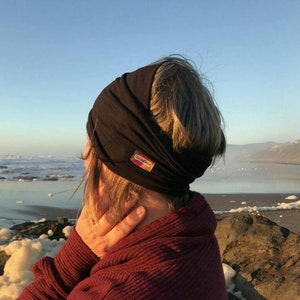 Black Stretchy Extra Wide Headband-Wide GiddyBand-Headband Scarf-Jersey Knit Headband-Wide Black Headwrap-Fitness Headband-Fashion Headband