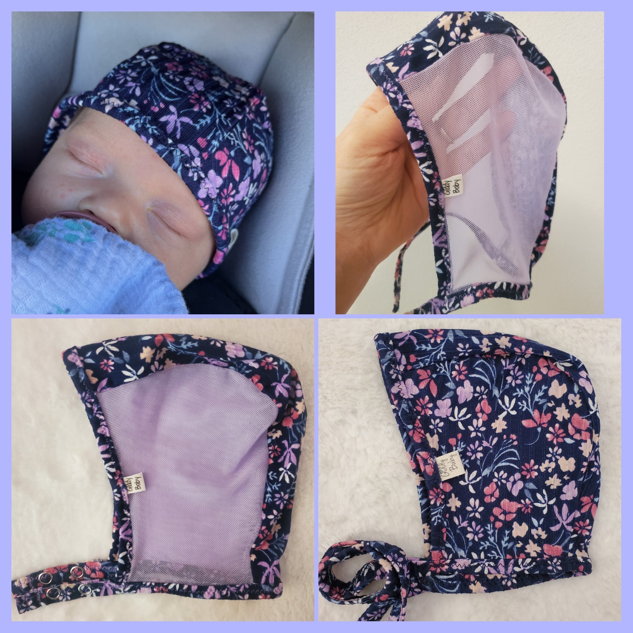 Knit Fabric Bonnet 