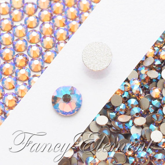 LIGHT COLORADO TOPAZ 246 Swarovski 2058 /& 2088 Flat Back Rhinestones *All Sizes