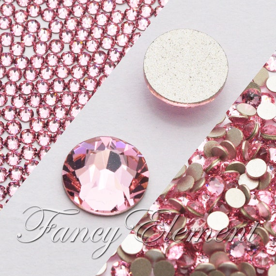 223 Genuine Swarovski 2058 /& 2088 Flat Back Rhinestones *All Sizes LIGHT ROSE