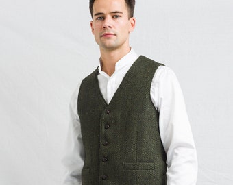 Celtic Tweed | McDonagh Tweed Herringbone Waistcoat | Handcrafted Bespoke Luxury Waistcoat