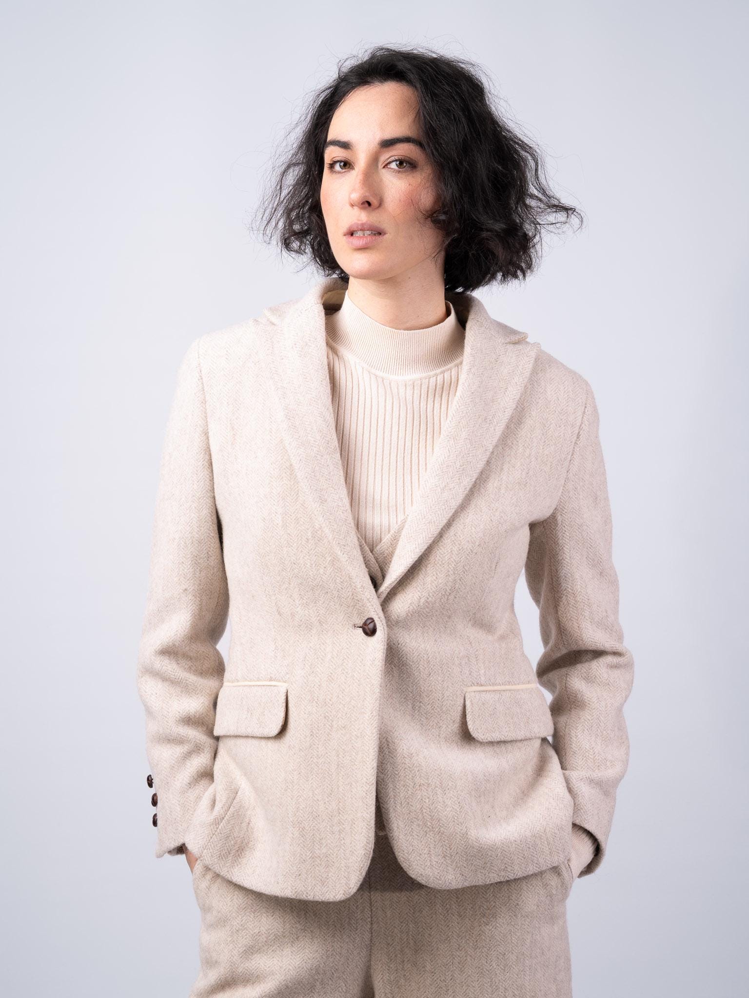 Alpaca Tweed Blazer | Women's Tailored Jacket, Irish Design - Etsy