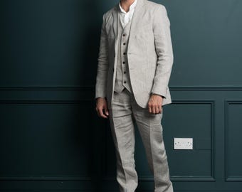 Men’s Desert Linen Trousers |Lightweight Summer Pants | Smart Casual Linen Pants | Handmade Irish Clothing | Gifts for Him |Wedding Trousers