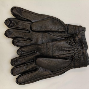 Men&#39;s Deerskin Leather Gloves in Black | Luxury Leather Gloves for Men | Soft Durable & Warm | Ideal for Driving | Winter Wear