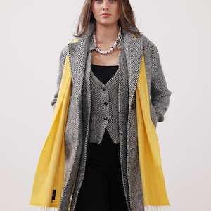 Celtic Tweed | Women&#39;s Grey Herringbone Tweed Waistcoat | Vintage Vest for Women | Women&#39;s Grey Tweed Vest | Wool Waistcoat for Women