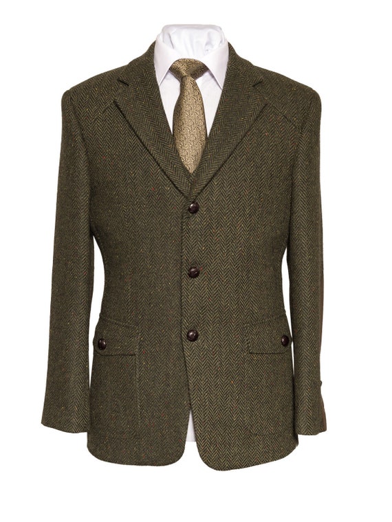 Mcdonagh Classic Fit Tweed Herringbone Heritage Jacket - Etsy