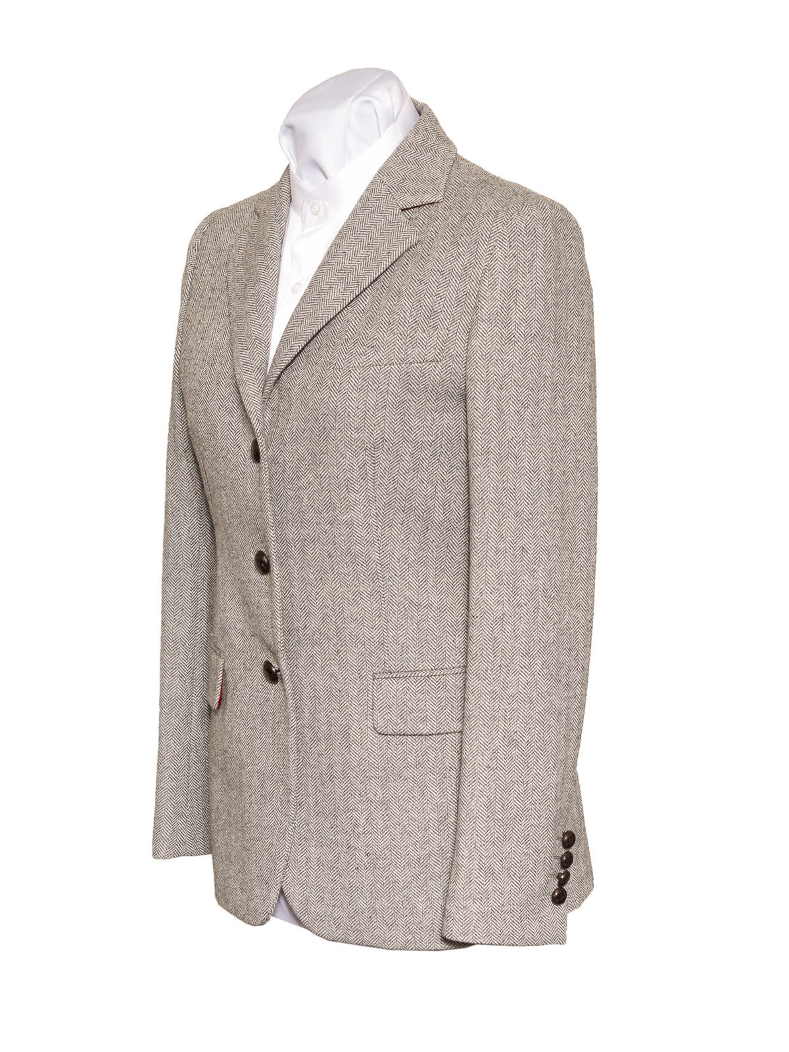 Women's Pale Grey Tweed Jacket Etsy