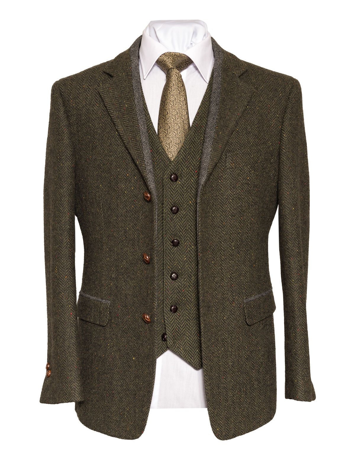 Casement Green Tweed Classic Fit Jacket 