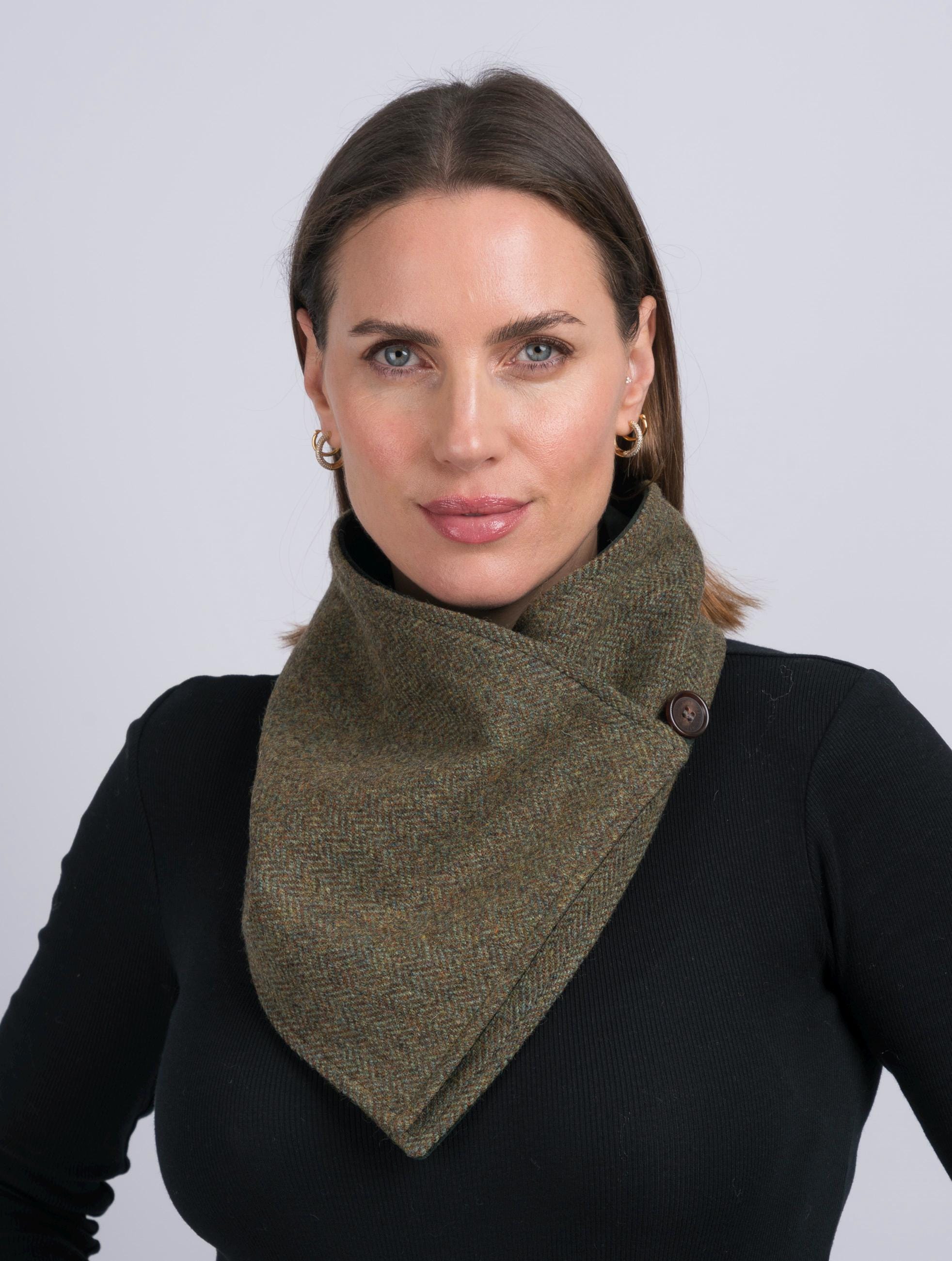 Celtic Tweed | Moss Green Tweed Scarf | Tweed Snood | Handmade Wool ...