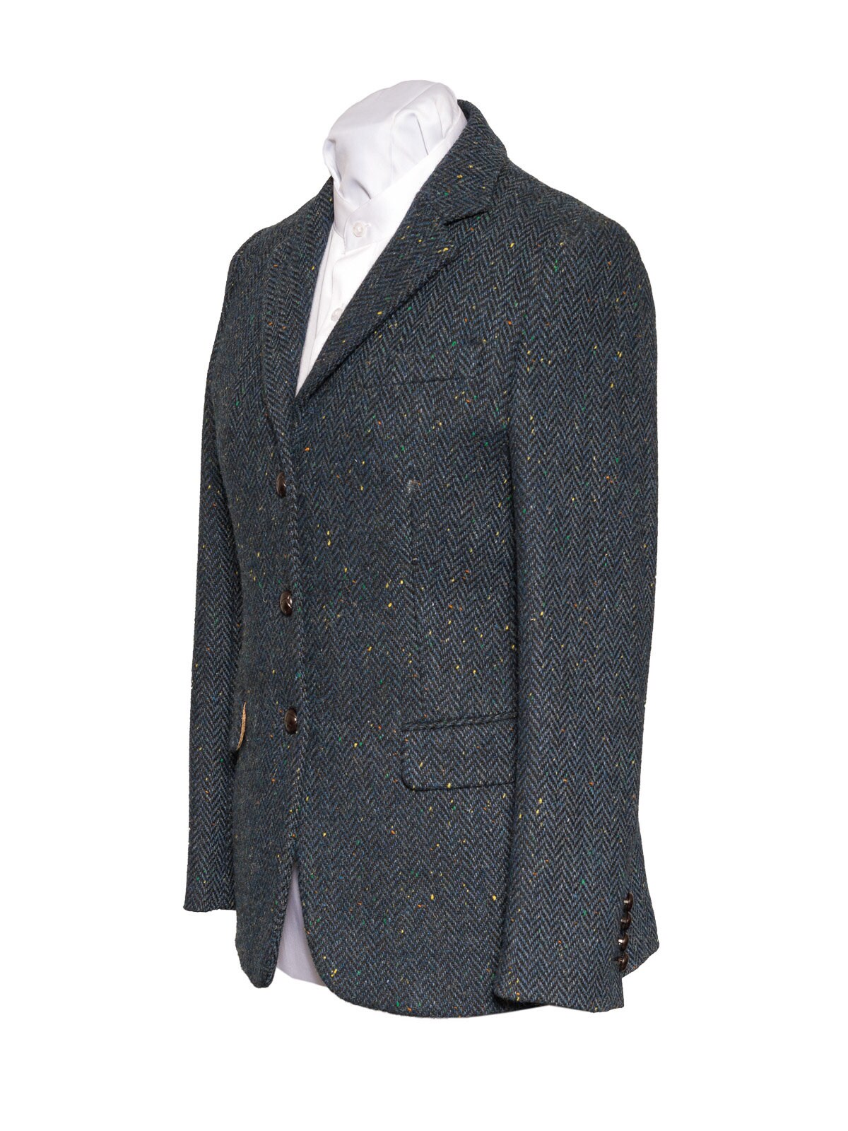 Women's Blue Herringbone Tweed Jacket The Waterford Etsy