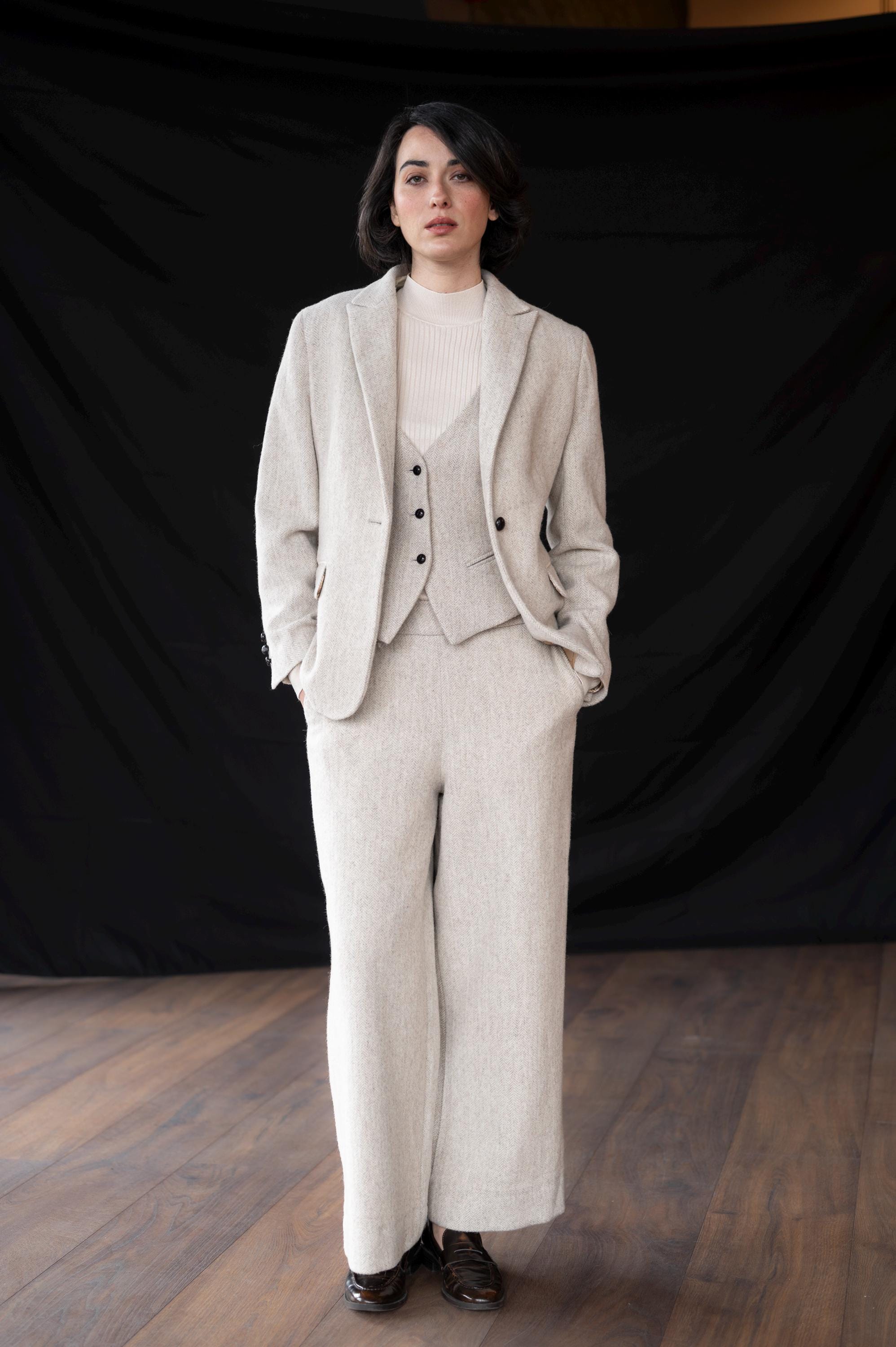 Alpaca Tweed Blazer | Women's Tailored Jacket, Irish Design - Etsy