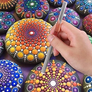 16pcs/set Mandala Dotting Tools Painting Stencils - DIY Rocks Painting, Stone Painting, Nails painting