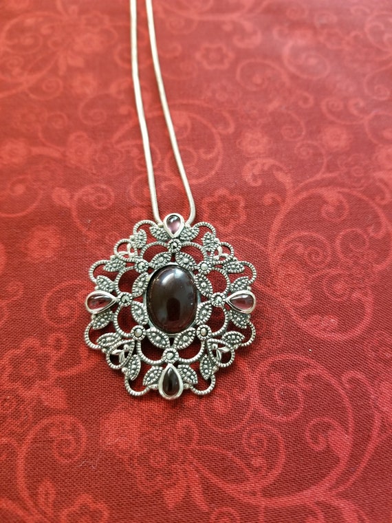CP159 Medallion with Sterling Silver Filigree and… - image 4