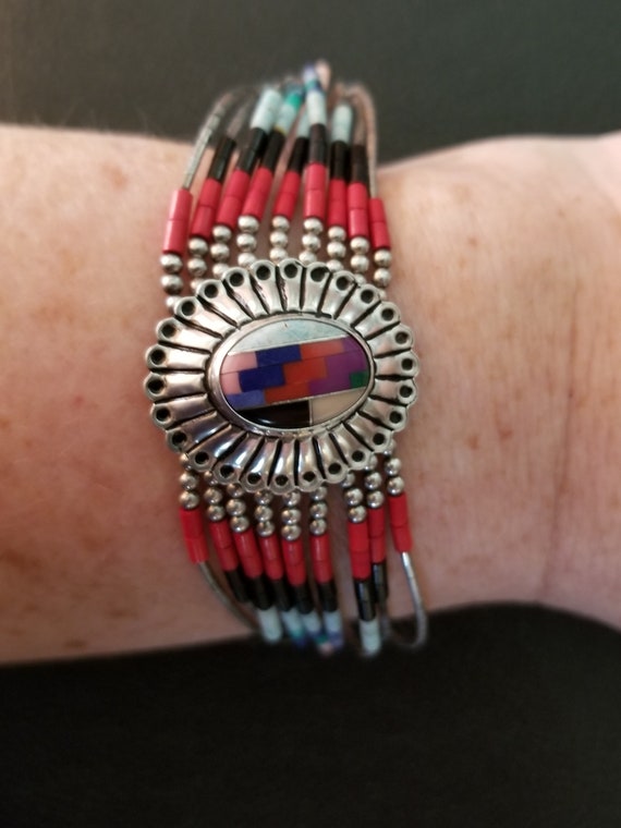 BR159 Southwestern Liquid Sterling Silver Bracele… - image 7