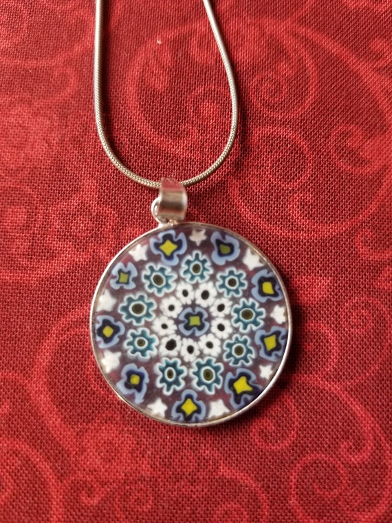 CP415 Millefiori Pendant in Sterling Silver with … - image 7