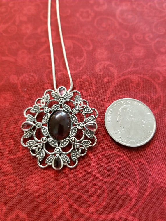 CP159 Medallion with Sterling Silver Filigree and… - image 3