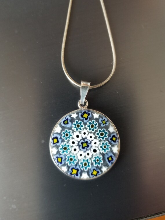 CP415 Millefiori Pendant in Sterling Silver with … - image 5