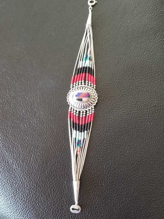 BR159 Southwestern Liquid Sterling Silver Bracele… - image 2