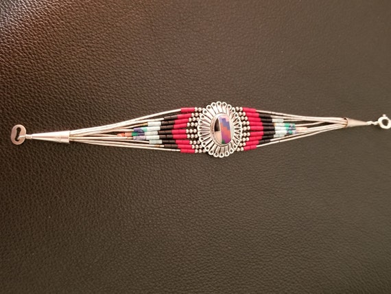 BR159 Southwestern Liquid Sterling Silver Bracele… - image 4