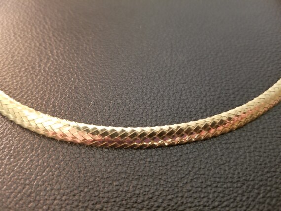 C140 Weave Necklace in Gold Washed Sterling Silve… - image 5