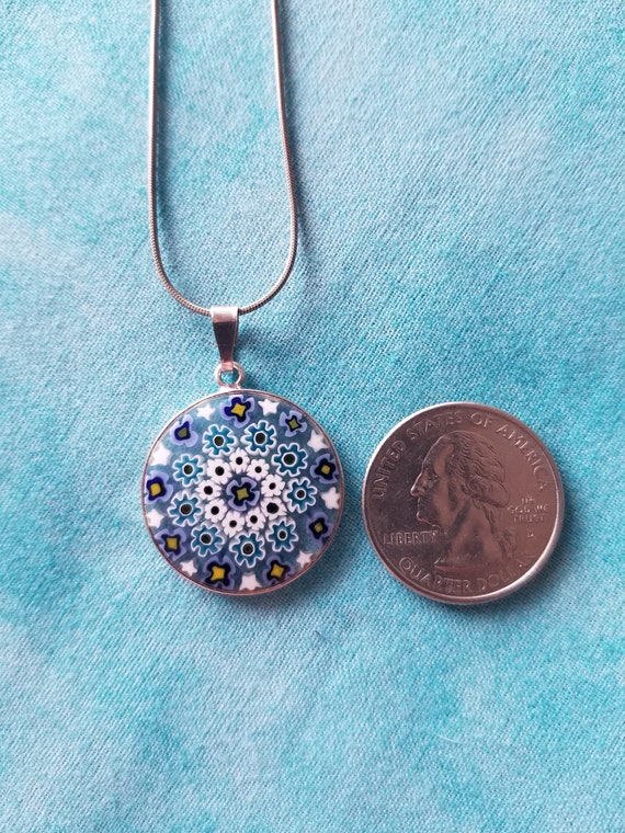 CP415 Millefiori Pendant in Sterling Silver with … - image 3