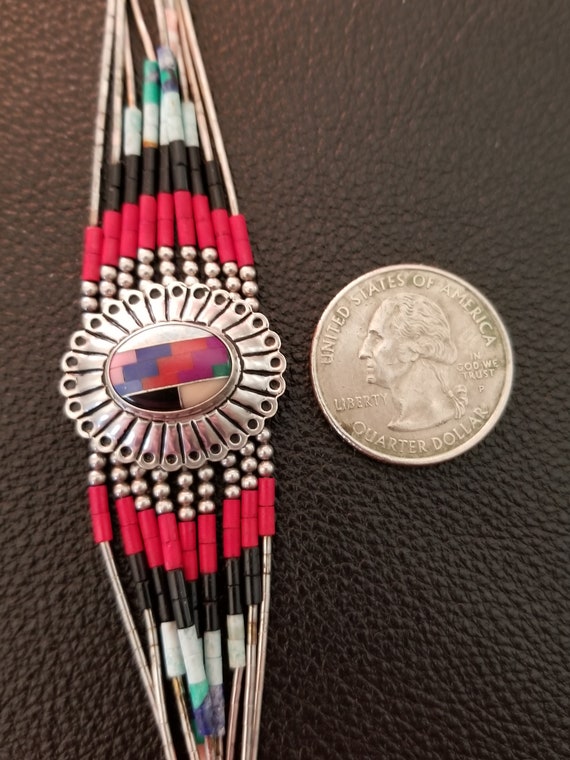 BR159 Southwestern Liquid Sterling Silver Bracele… - image 8