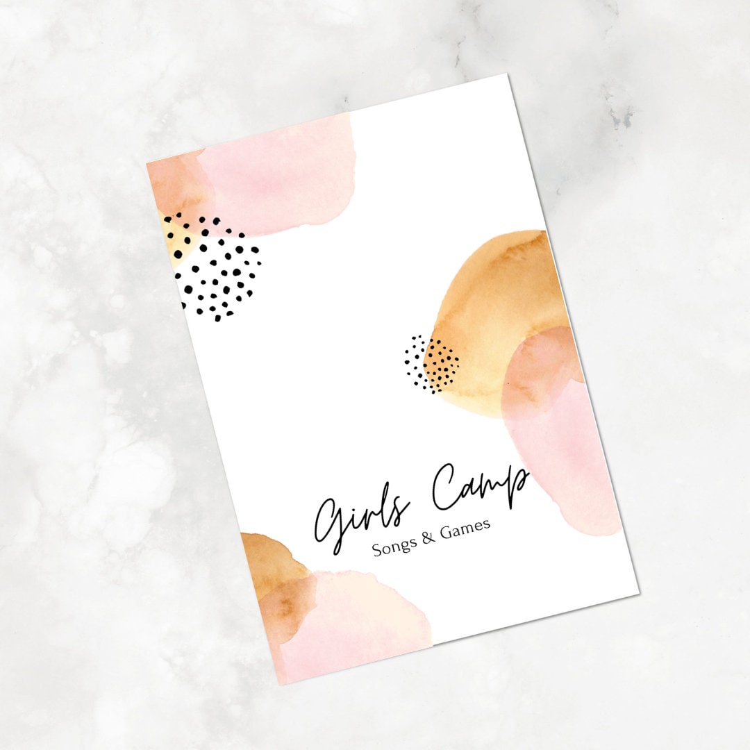 Girls Camp Songs & Games Printable Booklet || LDS Young Women’s Camp || Editable File Included