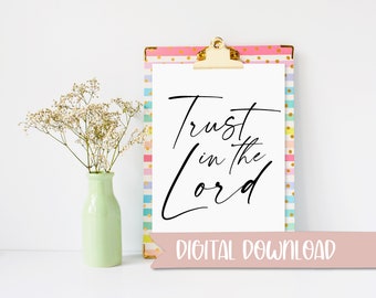 Trust in the Lord Printable