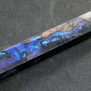 Cobalt Blue and Black Resin with optional Black Dyed Buckeye Burl