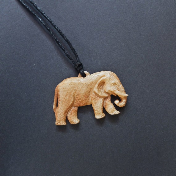 Elephant Necklace Animal Jewelry Pendant Bone 50