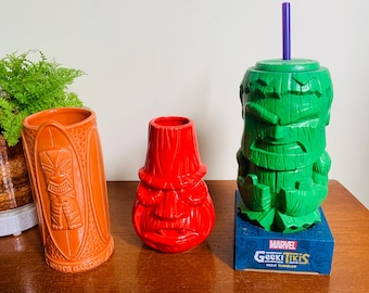 Tazas Tiki de Cerámica: MCM Barware - Drácula, Hulk, Surf's Up