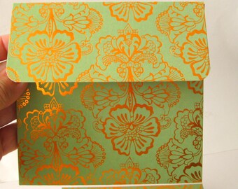 8 CD Envelopes Vintage Green and Copper metallic Covers packaging Photo CDs packaging gift DVD envelope Photographer square envelope Wedding