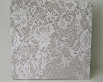8 CD Envelopes soft gray and white lace Wedding Photographer 5 x 5 Card env packaging gift DVD envelope Photographer square envelope Wedding