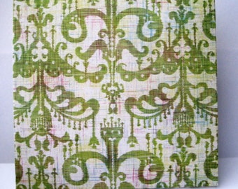 8 Square CDs Envelopes Green baroque pattern CD/DVD Cover packaging Card Photo cd packaging gift dvd envelope Photographer envelopes Wedding