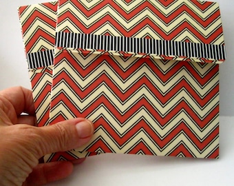 8 CD Envelopes Red chevron and black Wedding Photographer packaging Card CD packaging gift DVD envelope Photographer square envelope Wedding