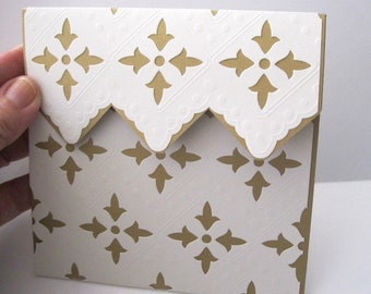 8 CD/DVD covers jackets Envelopes Gold shimmer with ivory lace overlay card CD Event Video Disk Cases Covers Photo disk 5 in square envelope