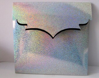 6 CD boxes Silver holographic and black CD square envelopes packaging Card disk packaging gift DVD envelope square envelope dimensional card