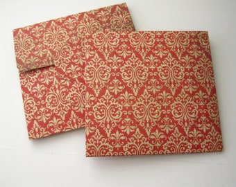 8 CD boxes cranberry damask CD square envelopes packaging Card disk packaging gift DVD envelope square envelopes dimensional cards gift card