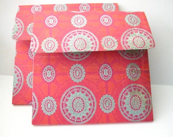 8 Square CD Envelopes Red and blue Geometric CD/DVD Cover packaging Card Photo cd packaging gift dvd envelope Photographer envelopes Wedding