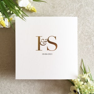 Isabella Foil Print Concertina Wedding Invitation - Trifold Wedding Invitation - Folding Wedding Booklet - Modern Wedding Invitation