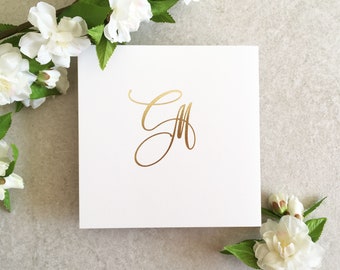 Cassandra Foil Print Concertina Hochzeitseinladung - Klappbare Hochzeitseinladung - Tri Fold Hochzeitseinladung - Hochzeitseinladungsset - Klassisches Gold