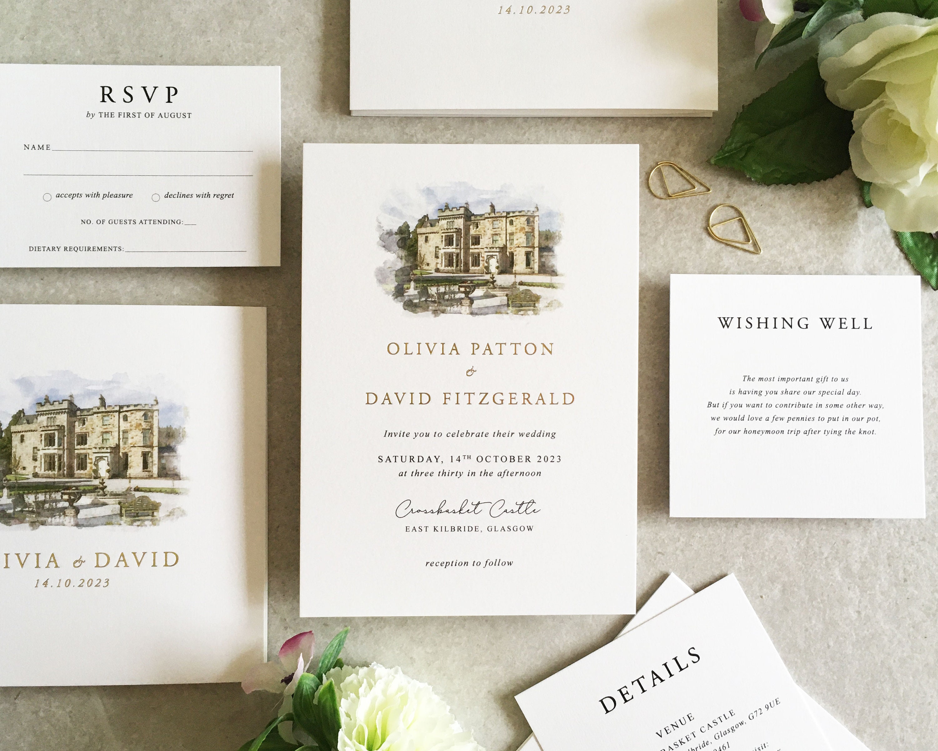 Digital Wedding Invitation with Custom Venue Illustration agrohort