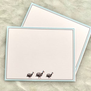 Cartões de nota plana com impressão de arte original de Guiné Fowl, conjunto de dez cartões de nota A2 de alta qualidade com envelopes