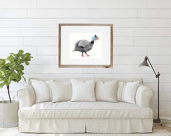 Arte de la pared de aves de Guinea