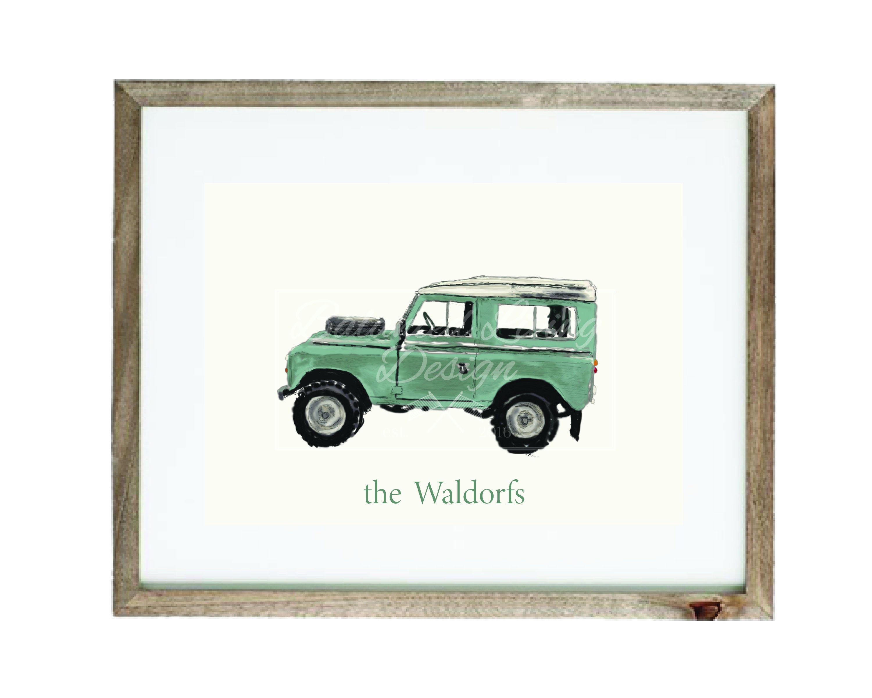 Land Rover Defender Personalized Art Print Vehicle Art - Etsy