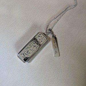 Rechteck Edelstahl ätherisches Öl Locket Halskette - Aromatherapie Halskette - Diffusor Halskette