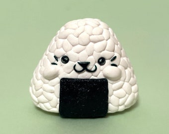 Escultura de sello Onigiri, arte de sushi de arcilla polimérica